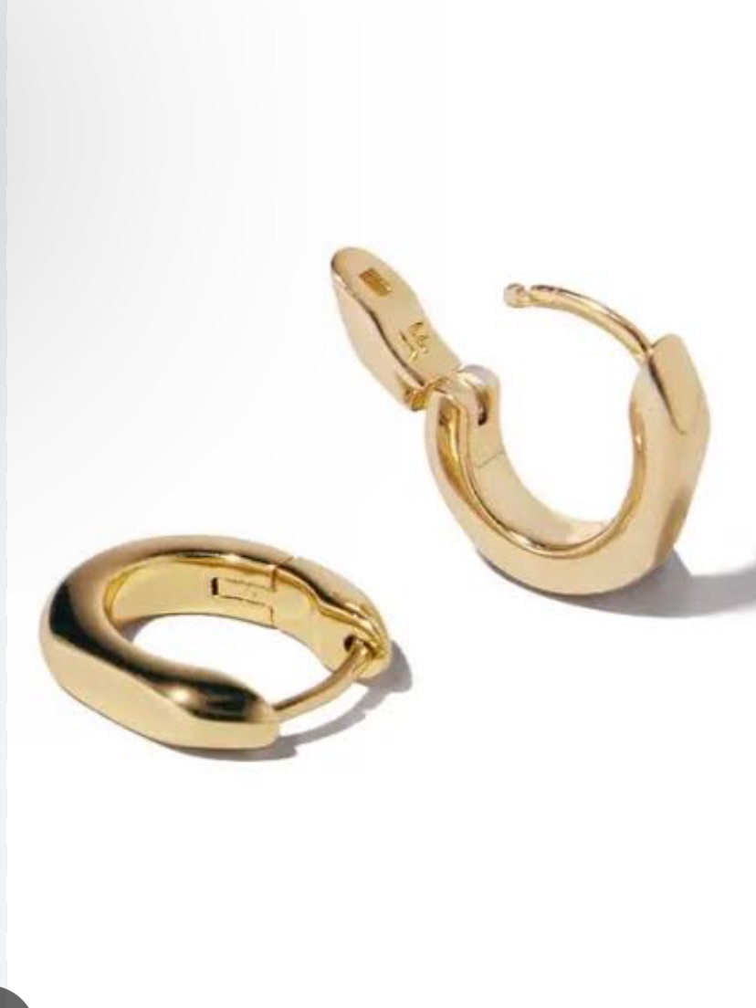 Jennifer Fisher City Link Gold-Plated Huggies — image 2 of 7